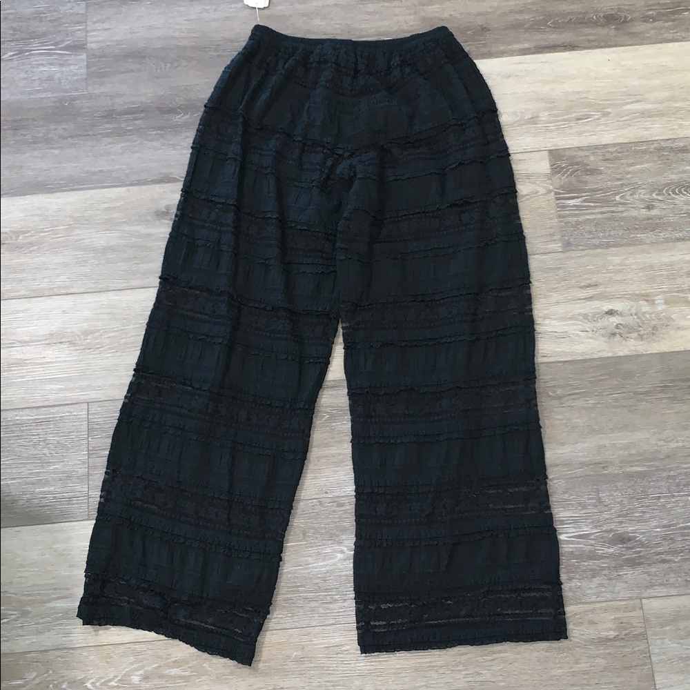 FREE PEOPLE Lace Pants NWT Black FP One Aiden - Picture 8 of 12